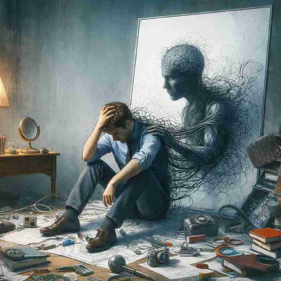 Illustrasjon av selvdestruktiv atferd